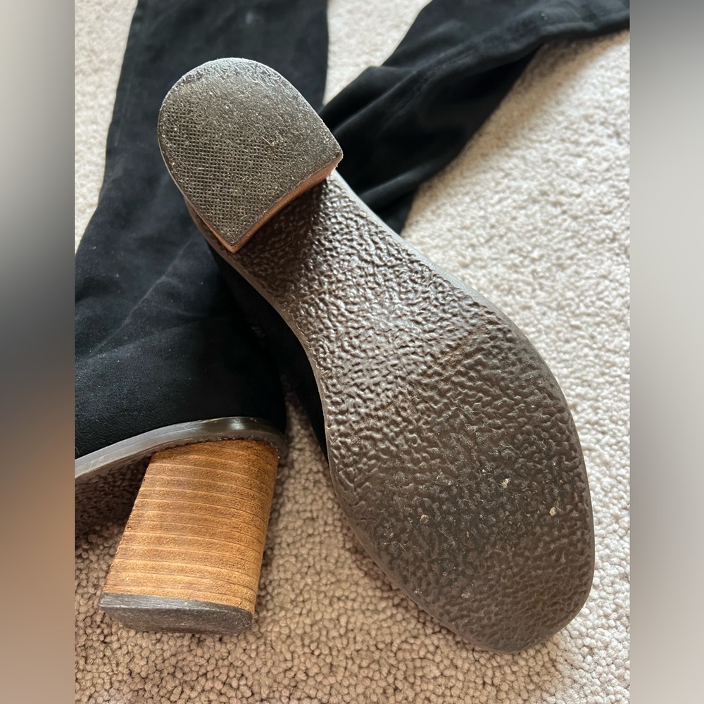 Vegan suede over the knee tall boot